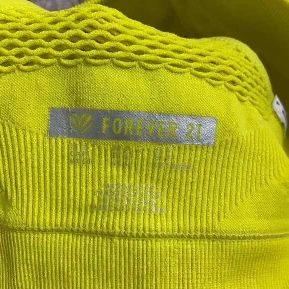 Forever 21 Neon Yellow Sports Bra - Picture 4 of 4